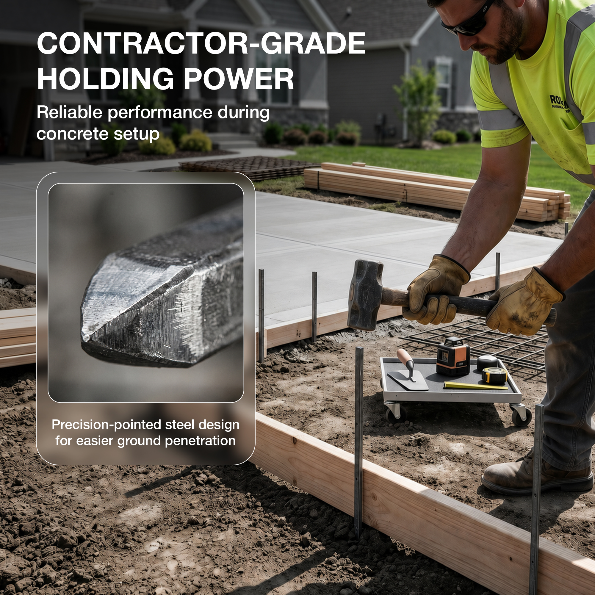 Hardline Square Concrete Stakes 2