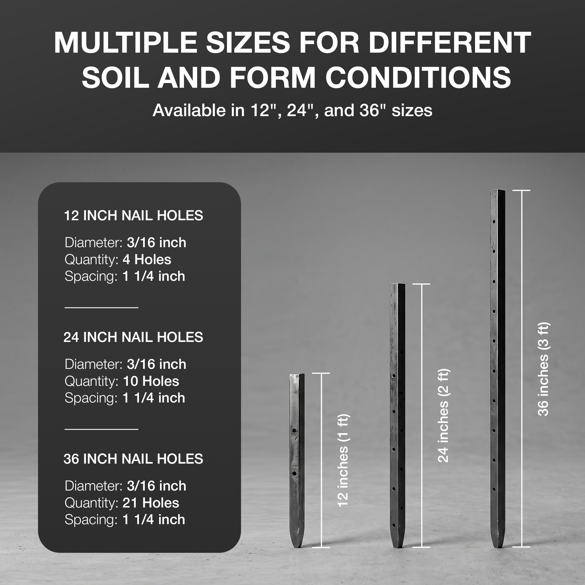 Hardline Square Concrete Stakes 3